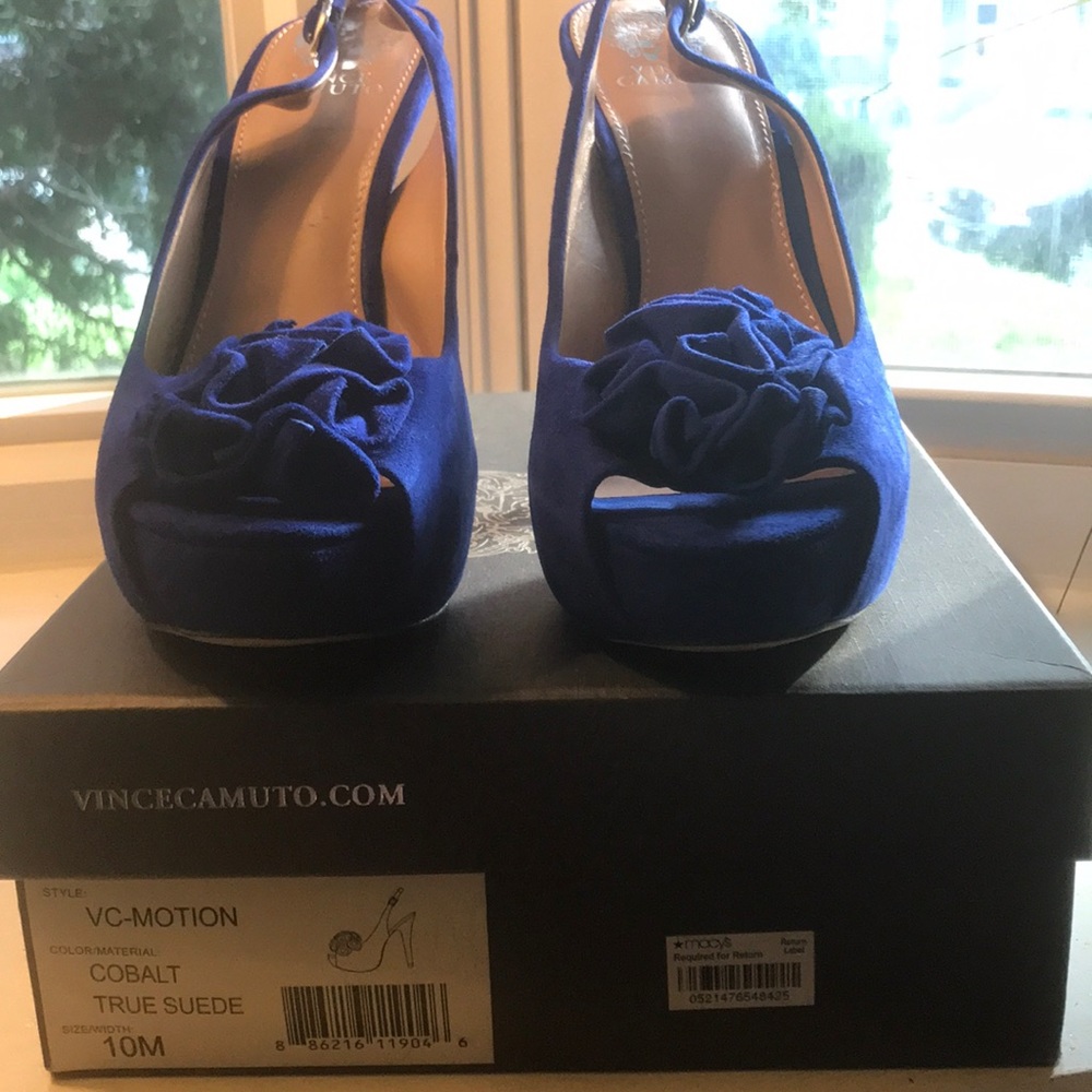 Brand New Royal Blue Sexy Shoe platinum heel